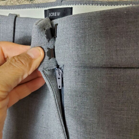 J.CREW Cameron Women Size 4 Grey Slim Stretch Pants Career Formal - Picture 2 of 7